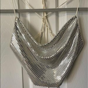 Zara cowl neck sparkle top